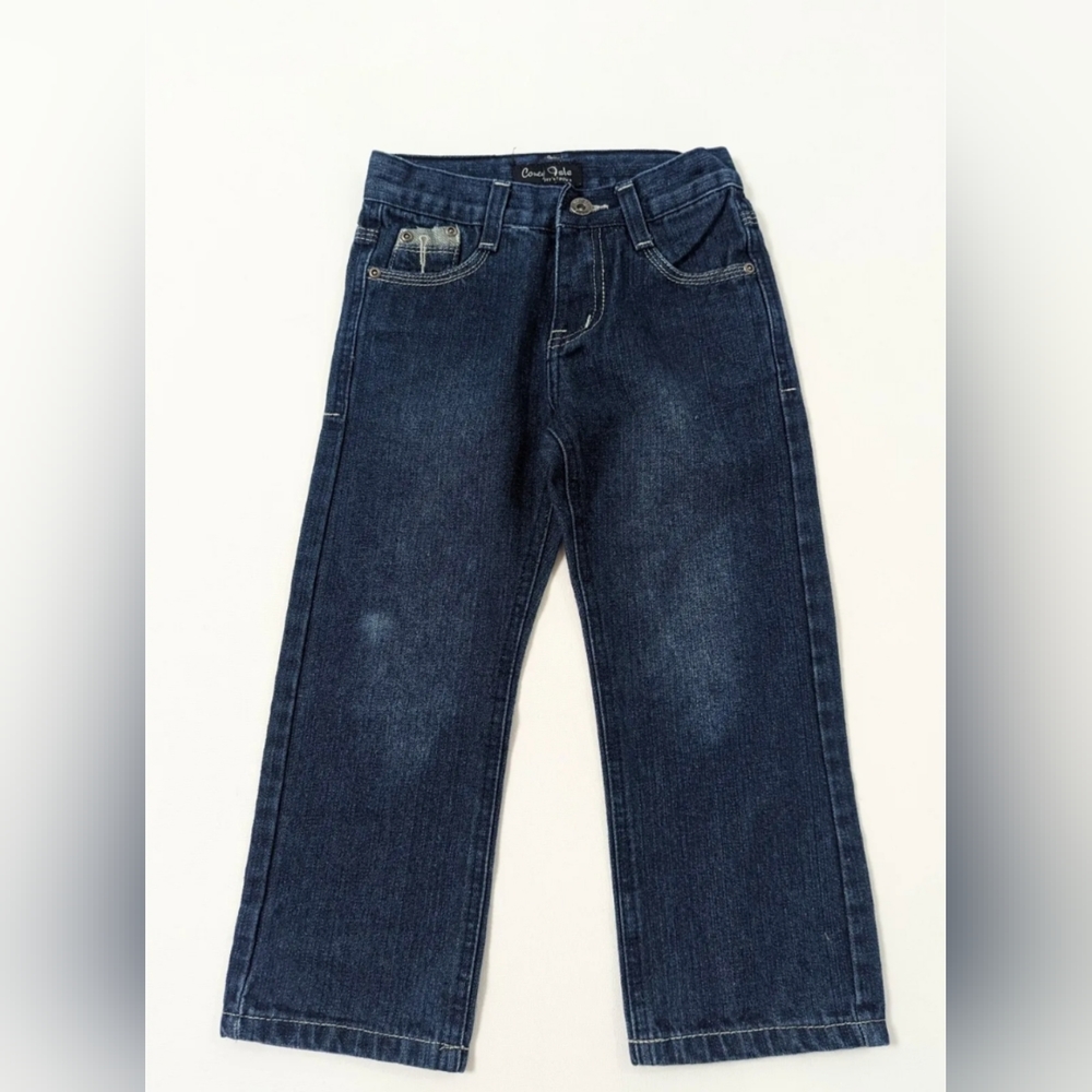 BOYS BLUE DENIM BOOTCUT JEANS SIZE 4
